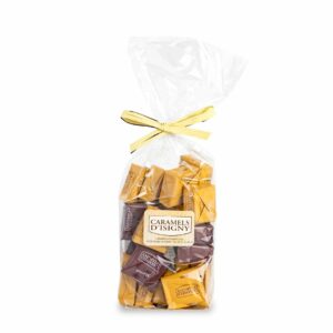Sachet caramels assortiment noisette, marron, noix - 200g