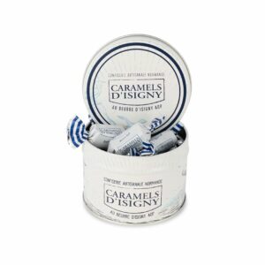 Boîte fer caramels beurre salé - 100g